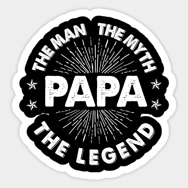 THE MAN THE MYTH THE LEGEND PAPA Sticker by VinitaHilliard